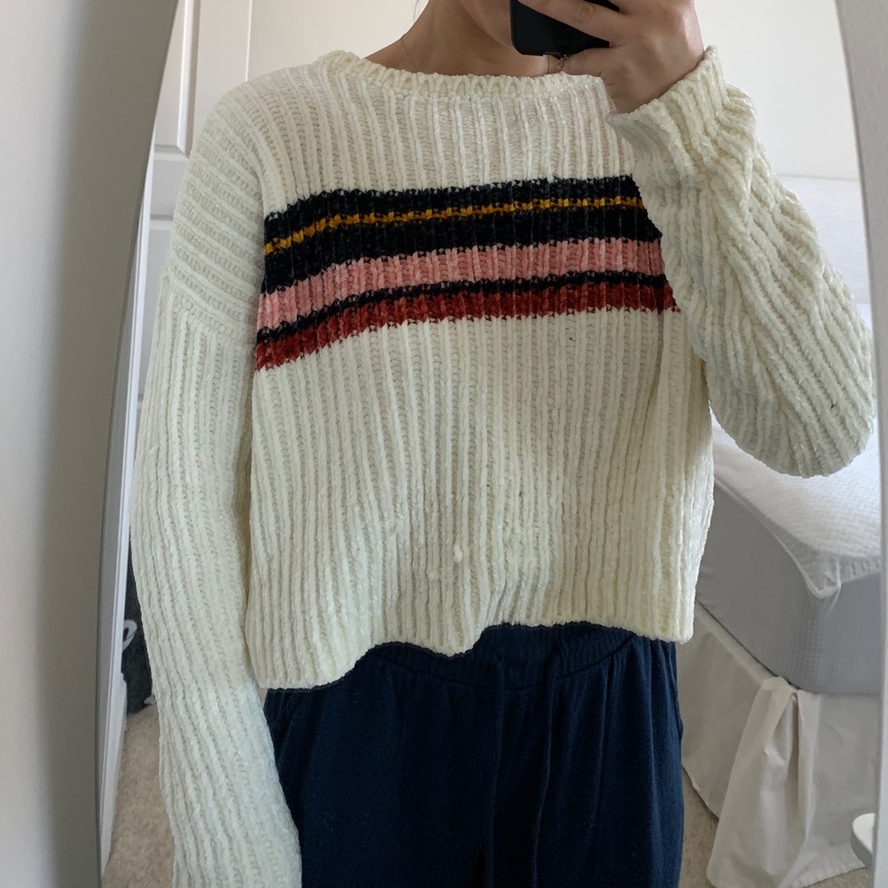 Pacsun L.A. Hearts Cream Sweater
